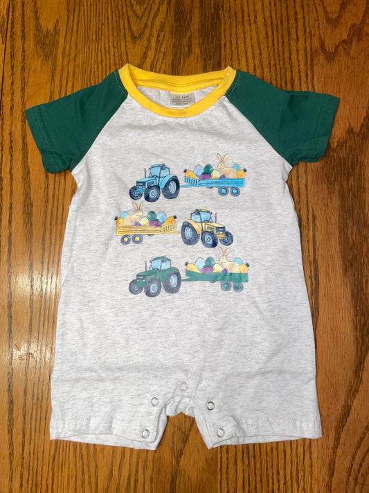 Boys Easter Tractor Romper