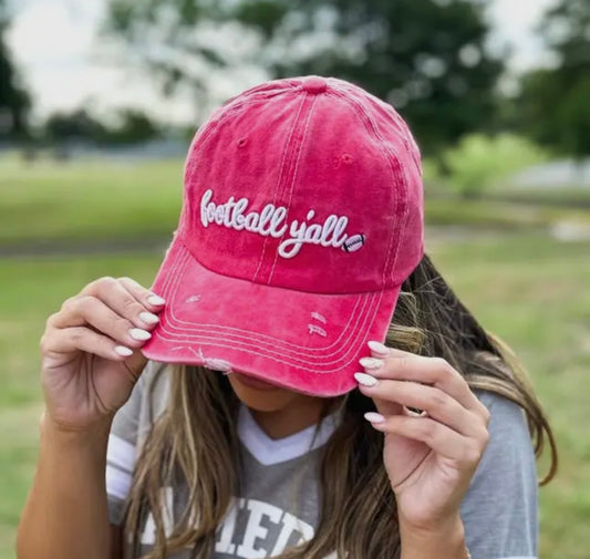Red "Football Yall" Hat