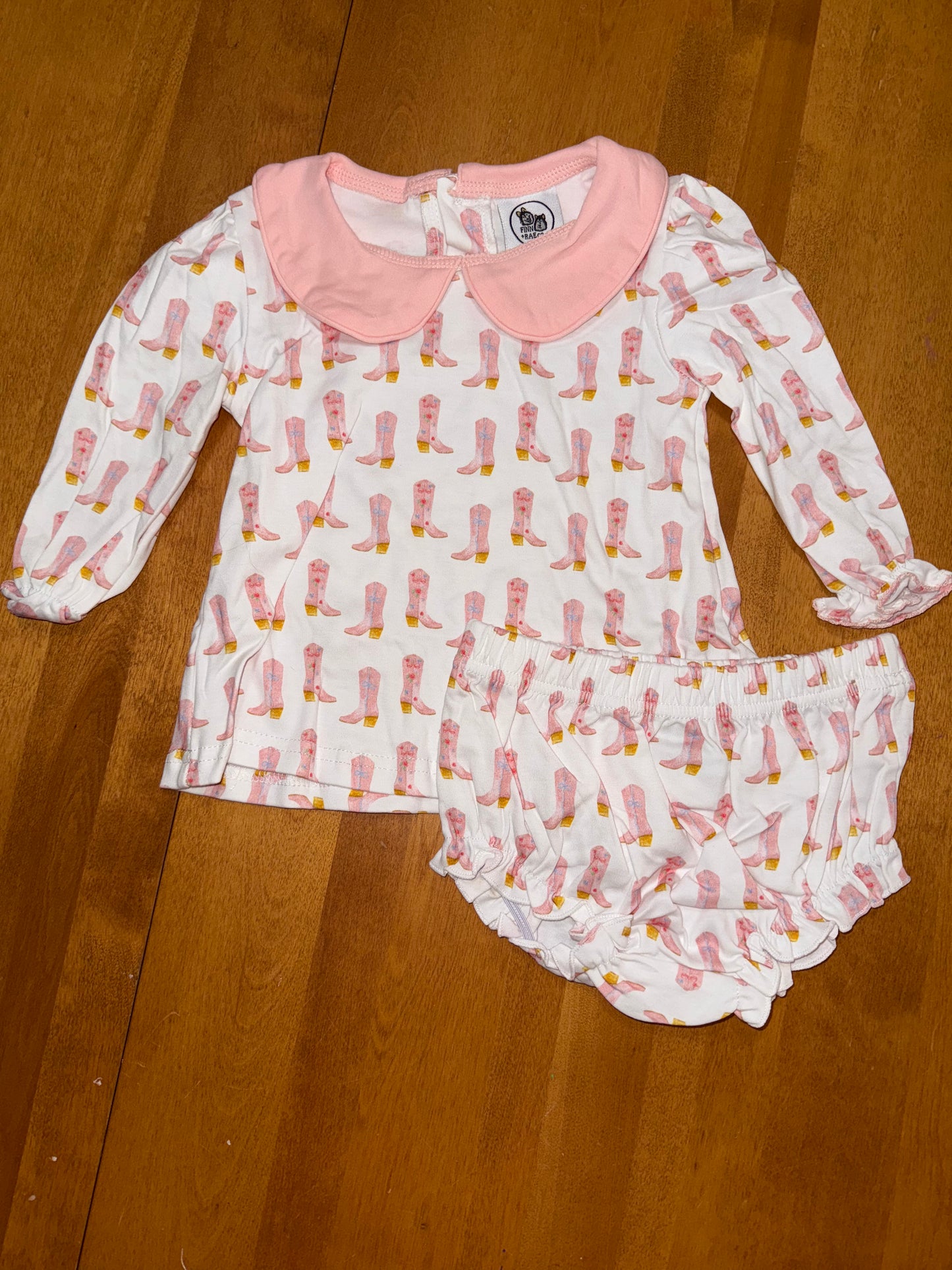 Pink Party Boots Bloomer Set