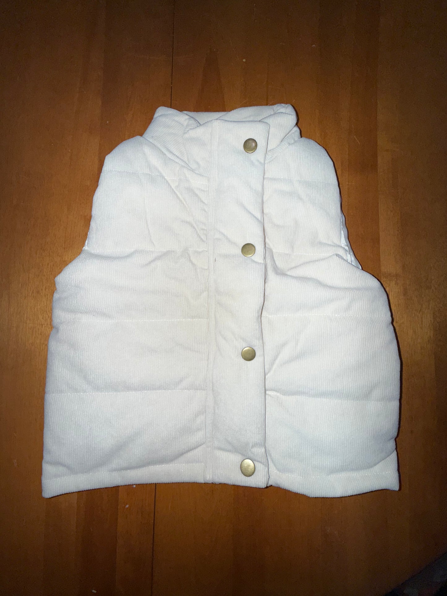 Cream Puffer Vest