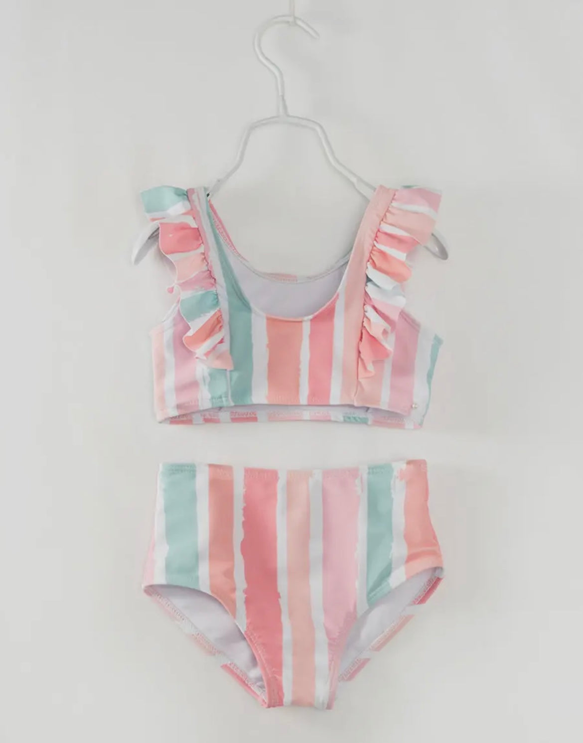 Pastel Stripe Girls Swimsuit