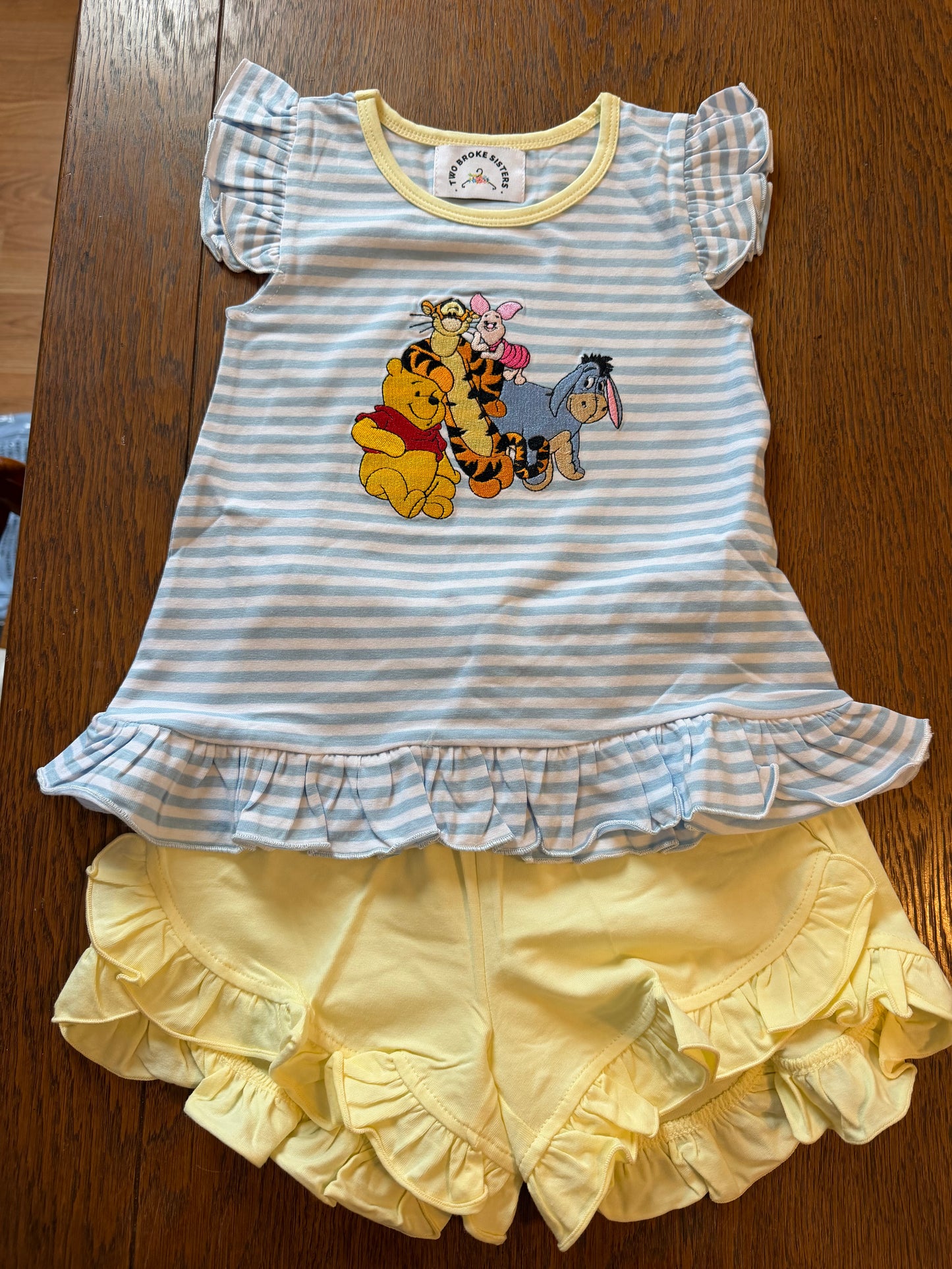 Blue Stripe Winnie & Friends