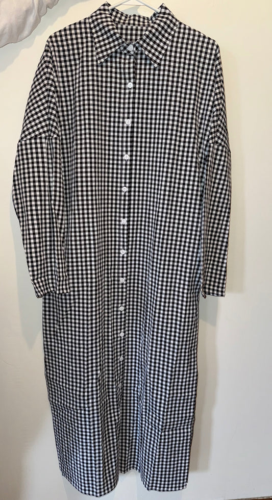 Black & White Checkered Maxi Dress