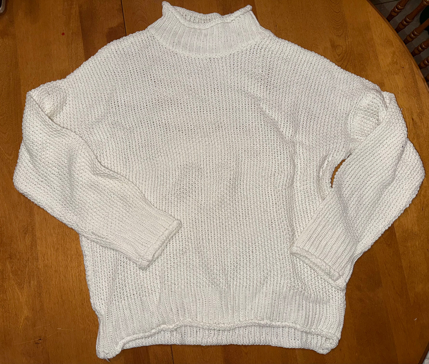 Cream Mock Neck Sweater