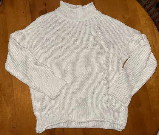 Cream Mock Neck Sweater