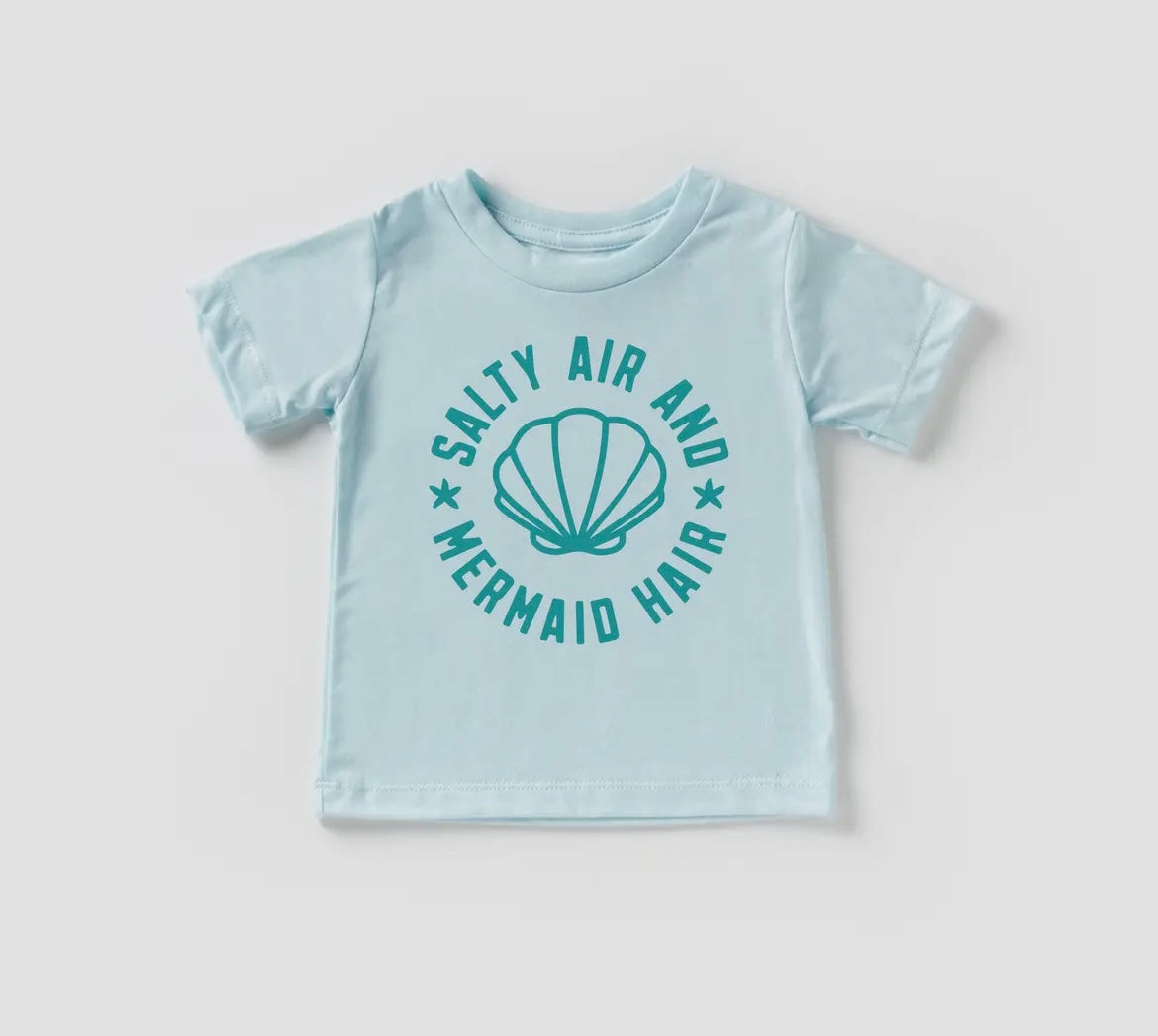 Salty Air and Mermaid Hair Kids T-shirt