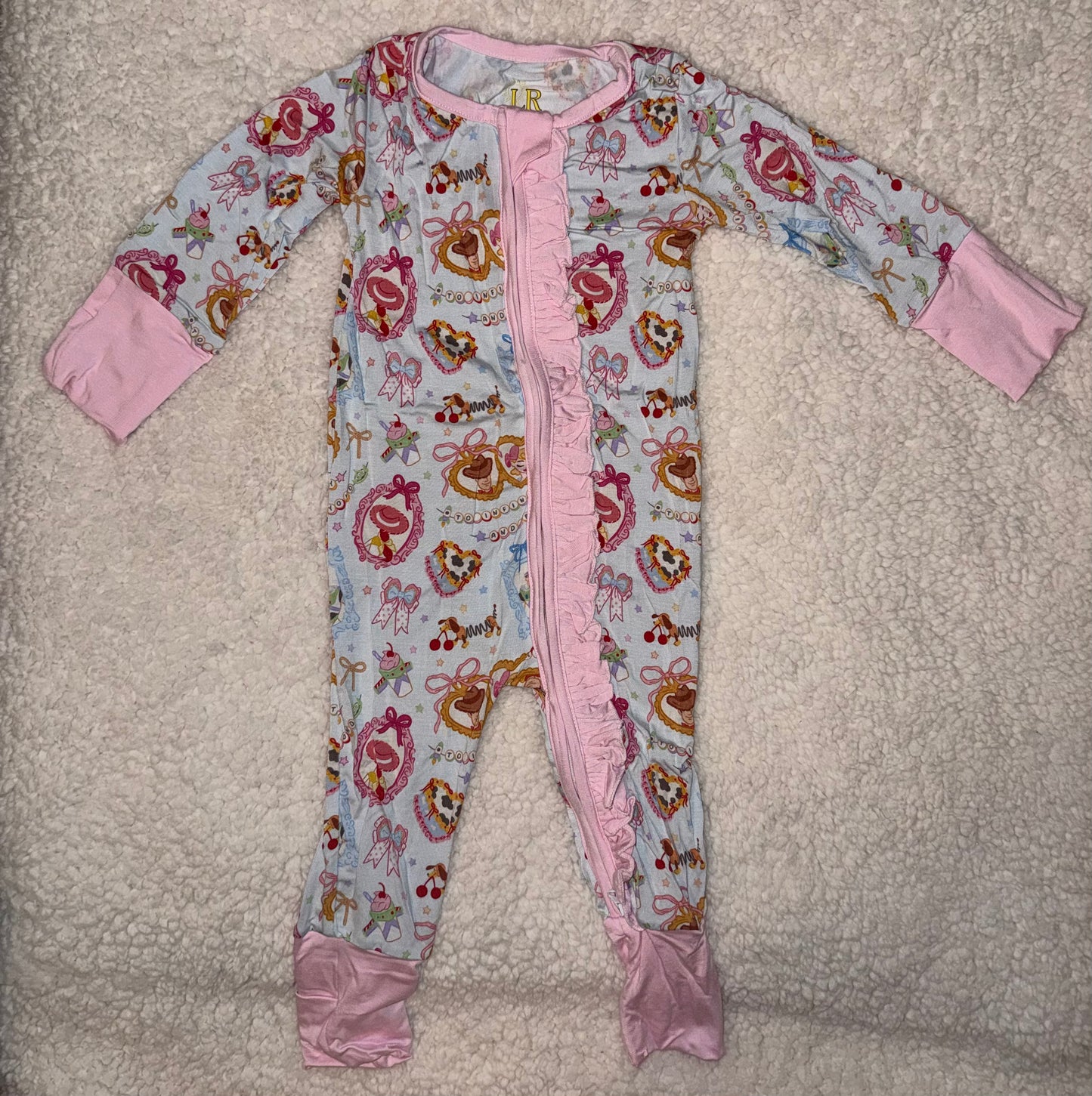 Girly To Infinity & Beyond Zipper Bamboo Pajamas