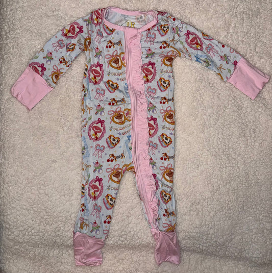 Girly To Infinity & Beyond Zipper Bamboo Pajamas