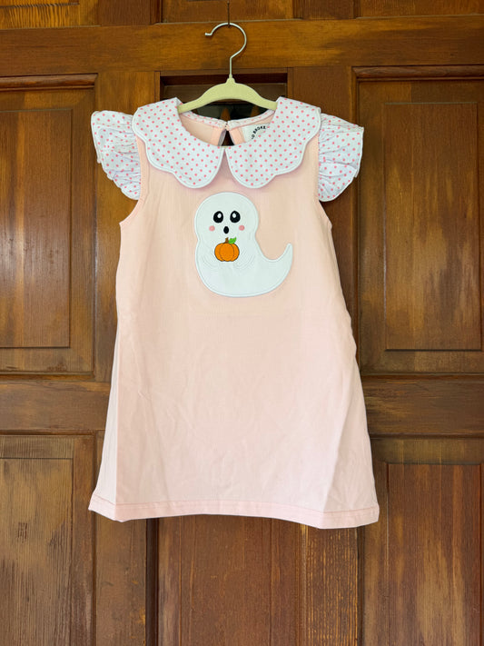 Light Pink Bitty Dot Ghost Dress