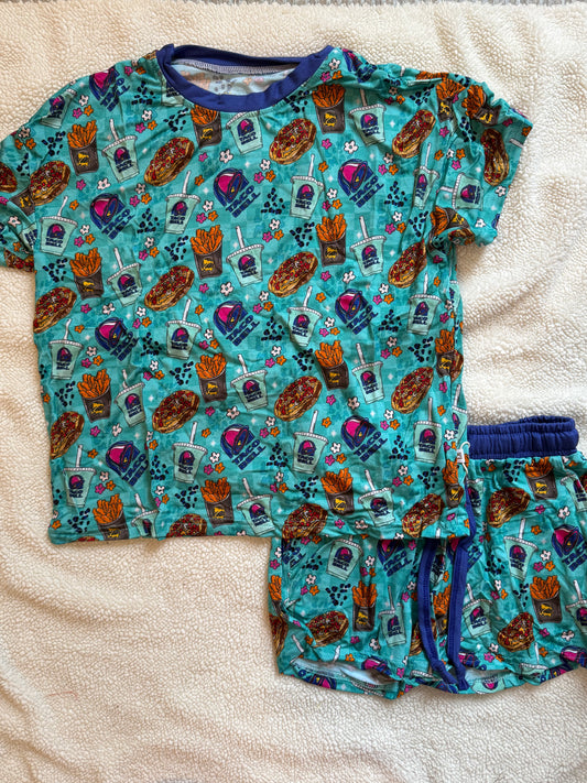 Flowery T@co Bell Short Bamboo Set