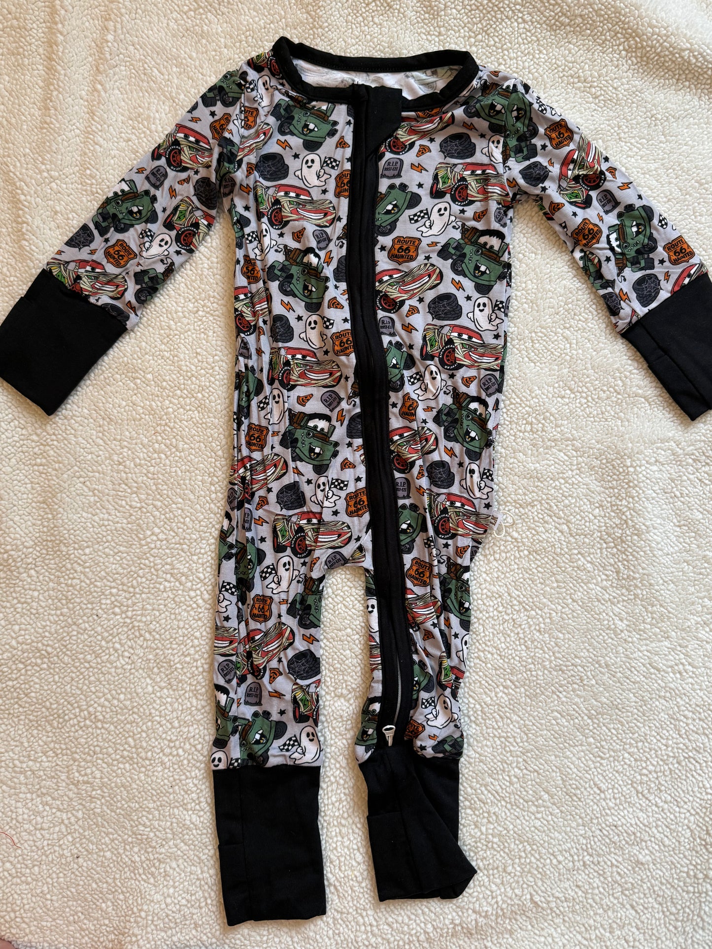 Spooky Cars Zipper Bamboo