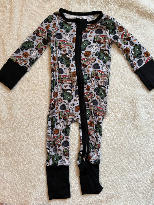 Spooky Cars Zipper Bamboo