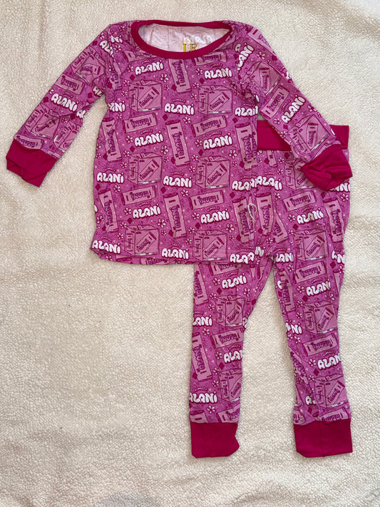 Pink Energy Drink Long Sleeve Bamboo Set