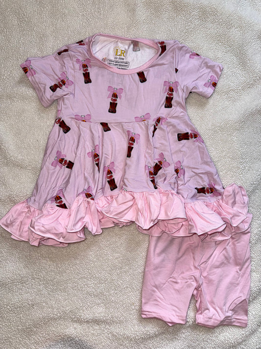 Soda & Bows Ruffle Dress with Biker Short Set