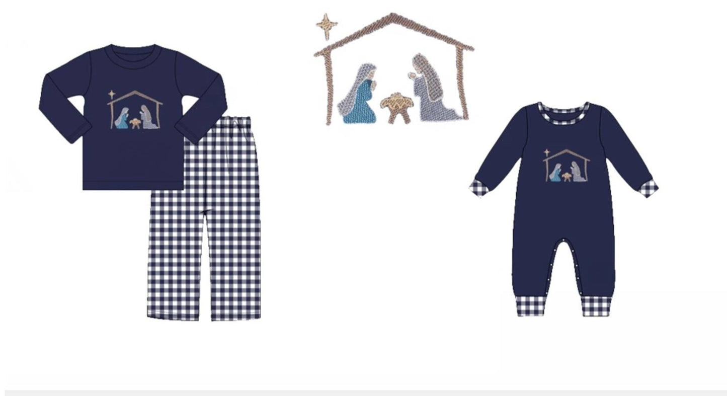 Boys Embroidered Nativity Scene