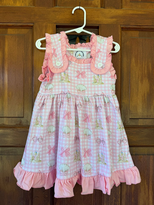 Pink Gingham Beach Dress