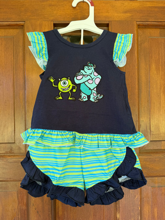Sully & Mike Stripe Short Set