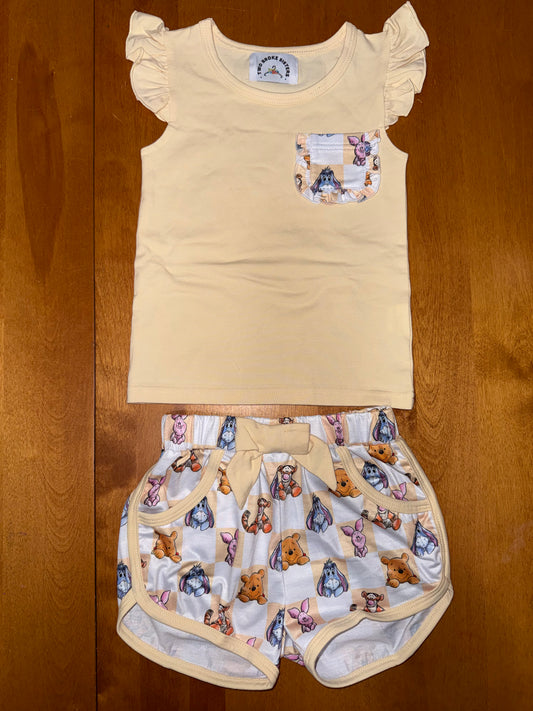 Pooh Patchwork Short Set
