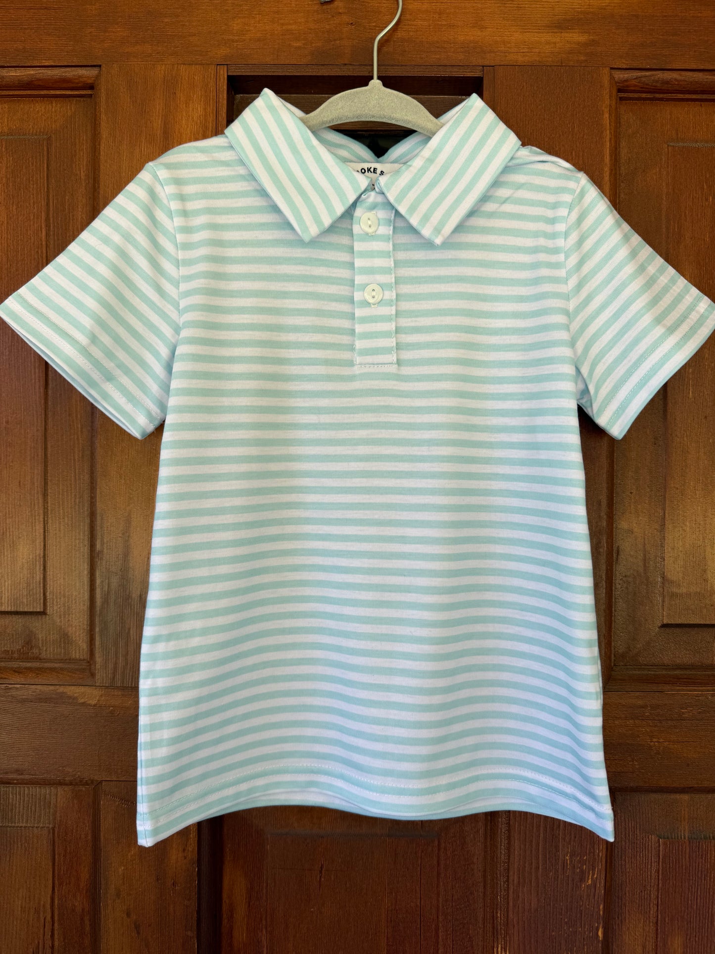 Blue Stripe Polo & Pink Floral Stripe