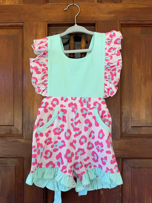 Pink Leopard Romper