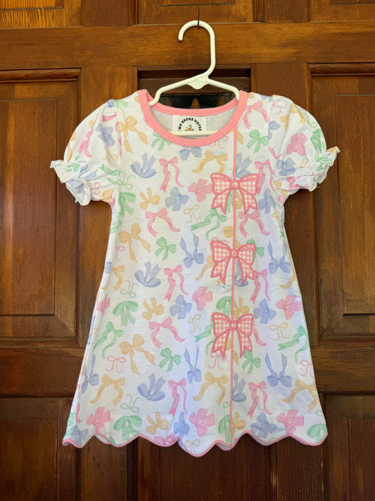Girls Pale Bows Dress