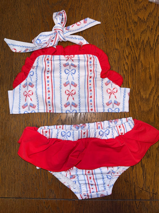 RWB Swim - Bows & Flags
