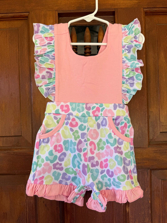 Multicolor Leopard Romper