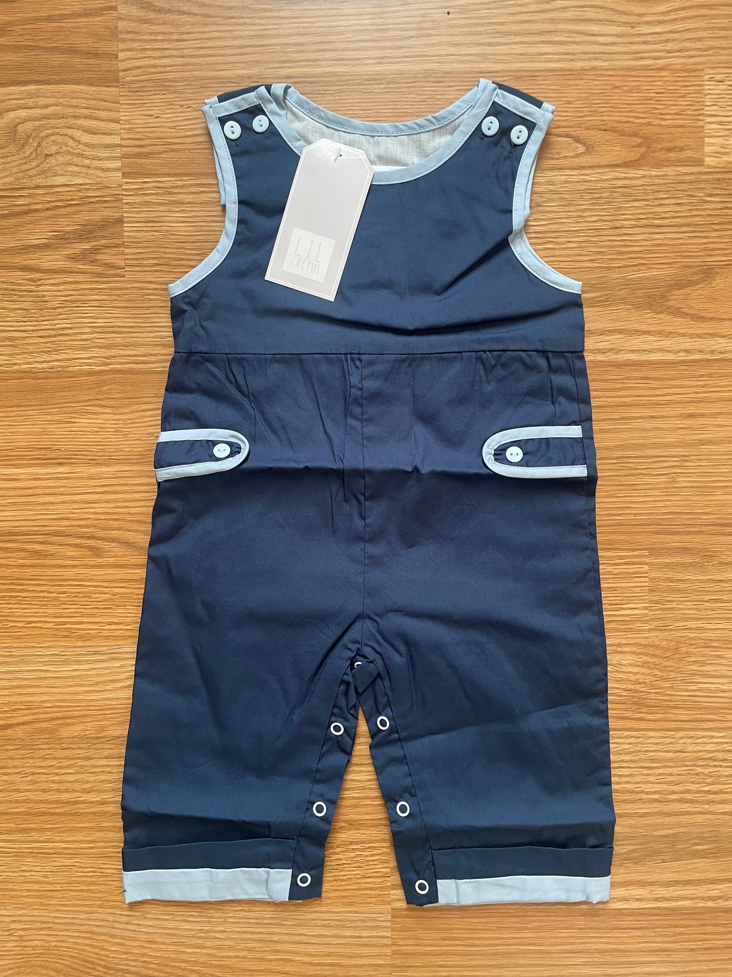 Lil Cactus Dark Blue Overalls