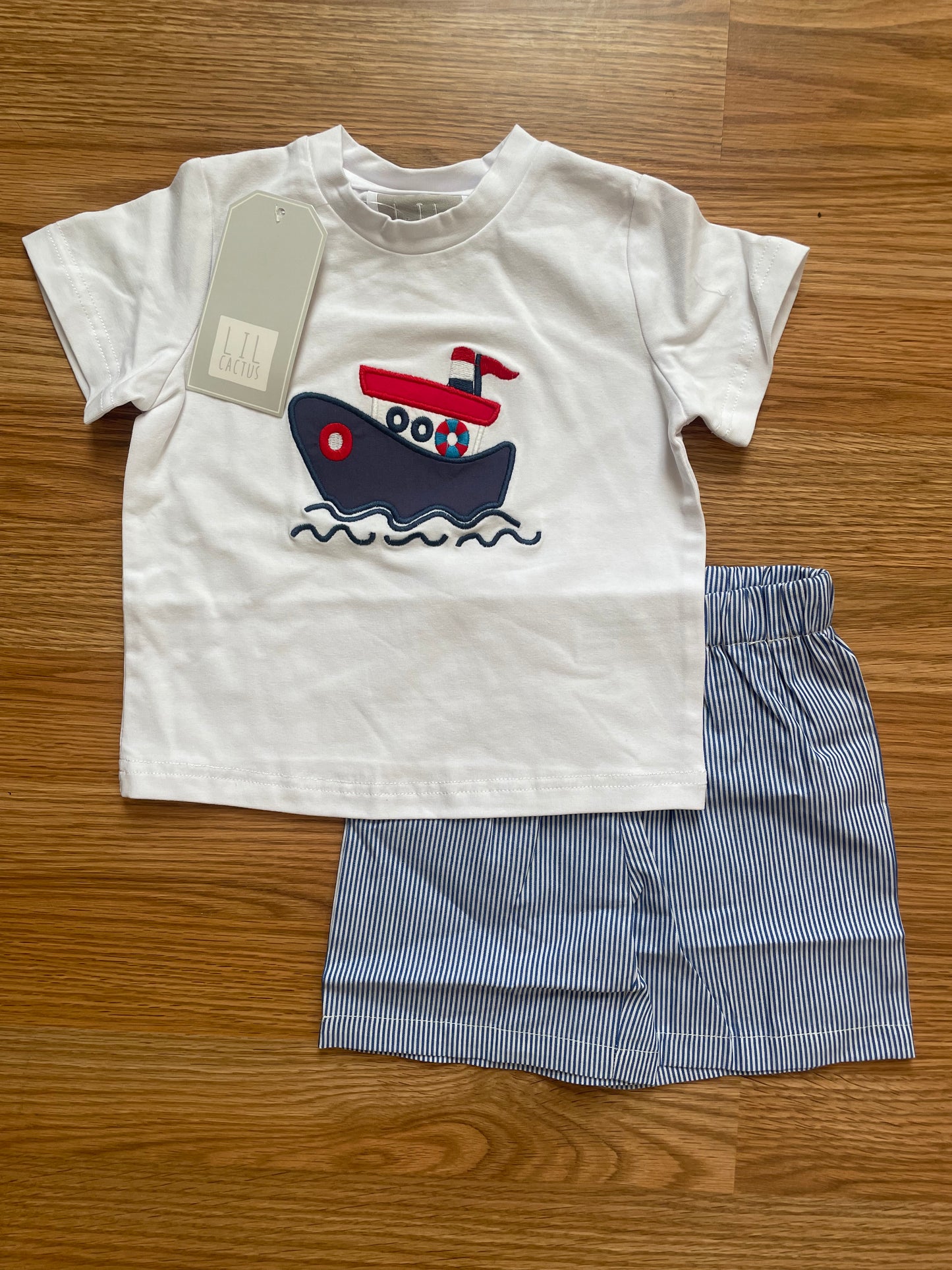 Lil Cactus Tugboat Short Set