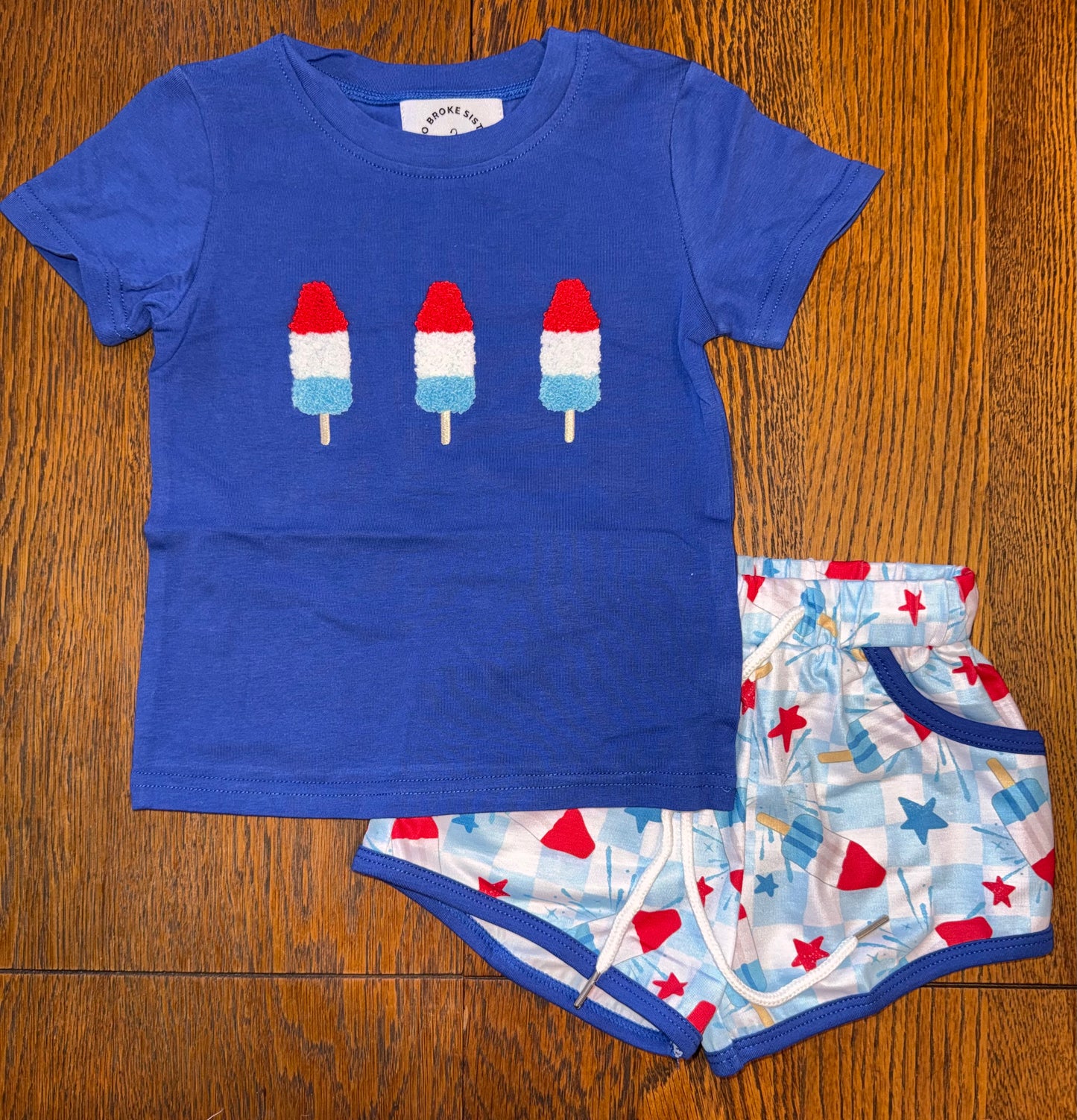 French Knot Firecracker Popsicle Short Sets