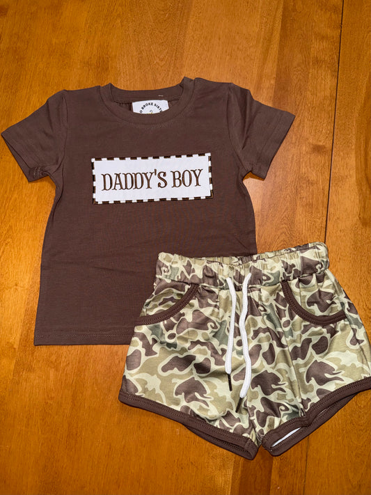 Camo Daddy's Boy Short Set