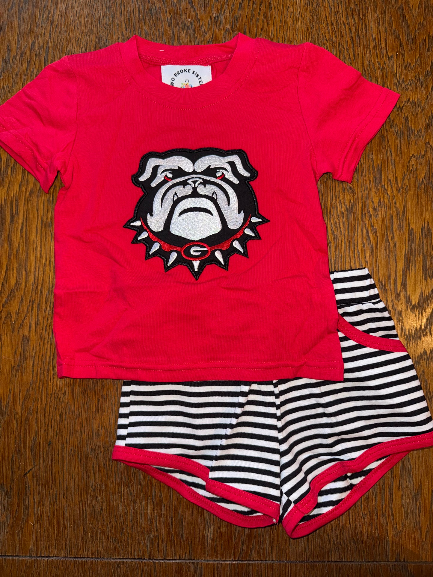 Dawgs Striped Short Set