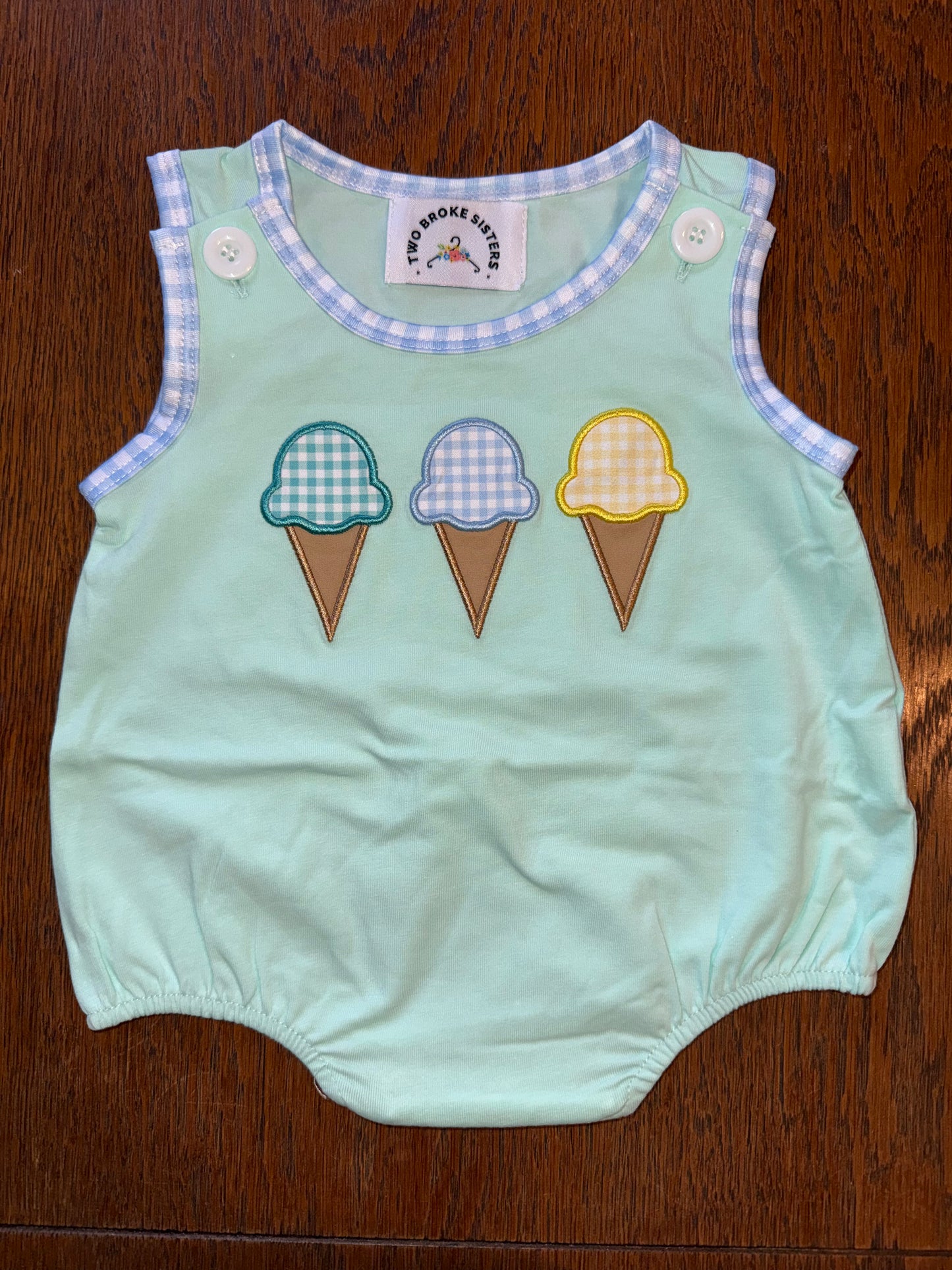 Pastel Plaid Triple Ice Creams