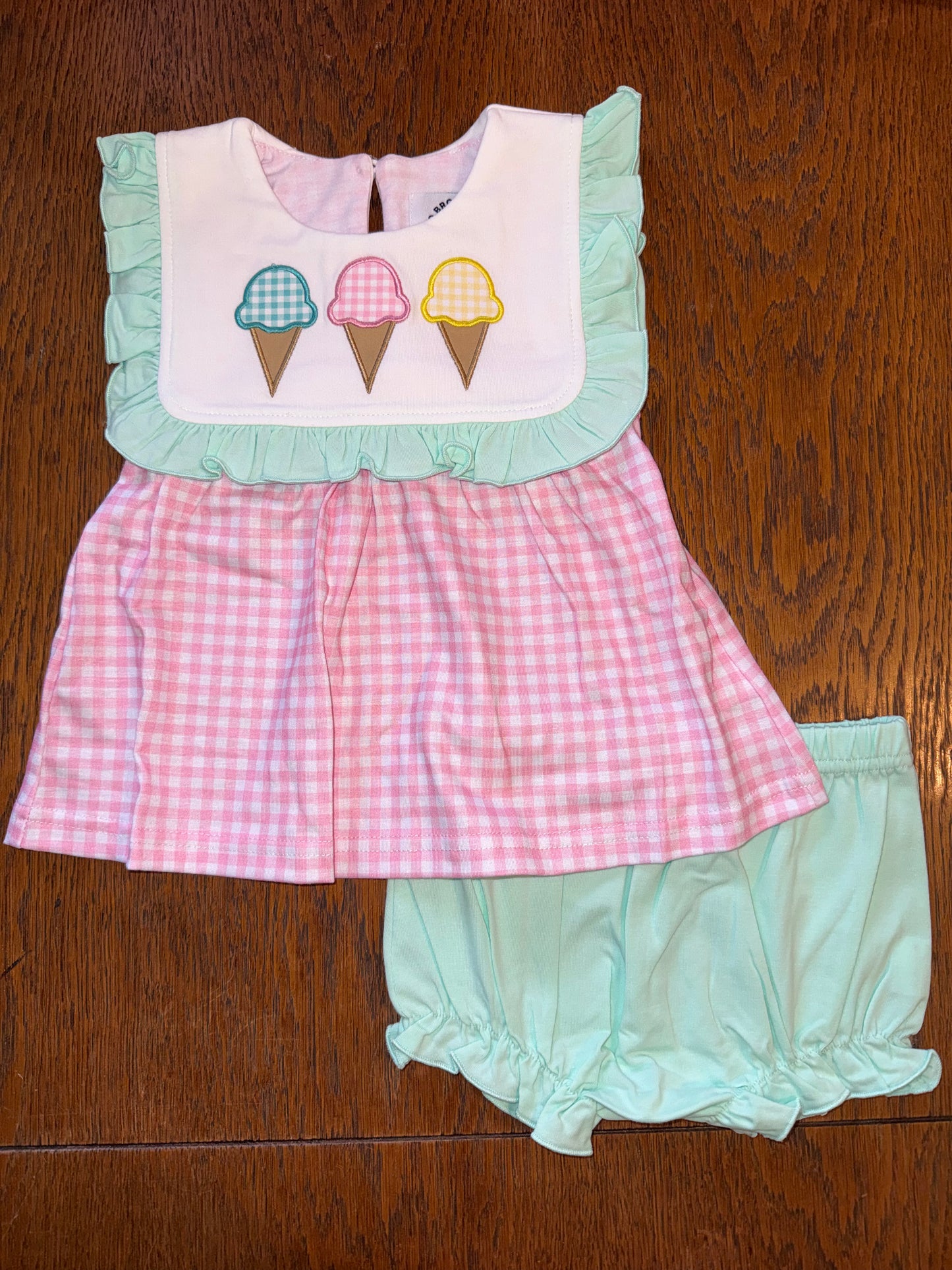 Pastel Plaid Triple Ice Creams