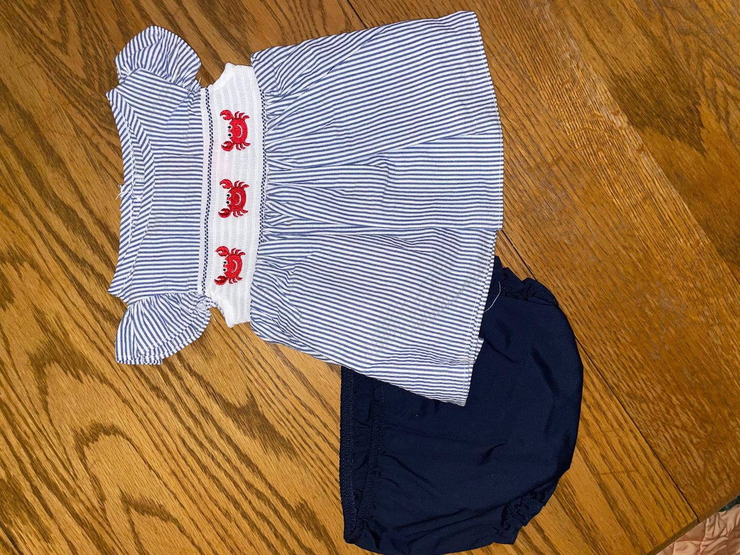 Good Lad Smocked Crab Bloomer Set