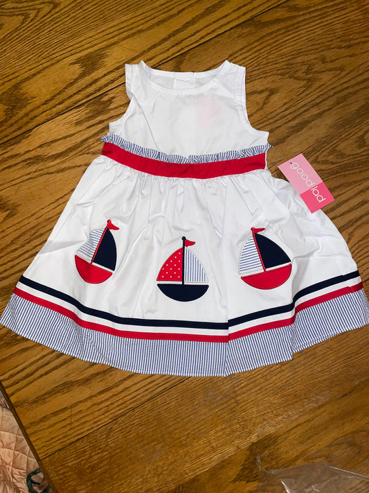 Good Lad Sailboat White Dress