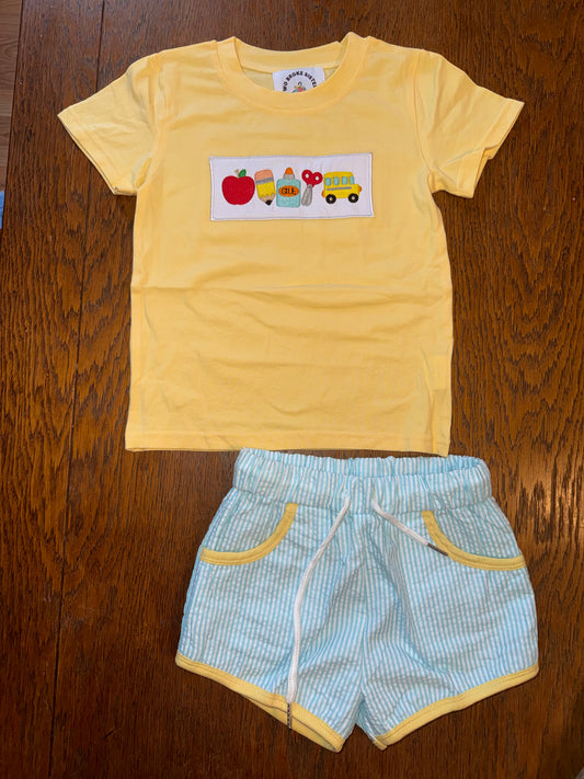 Pale Yellow & Light Blue Back To School Sets