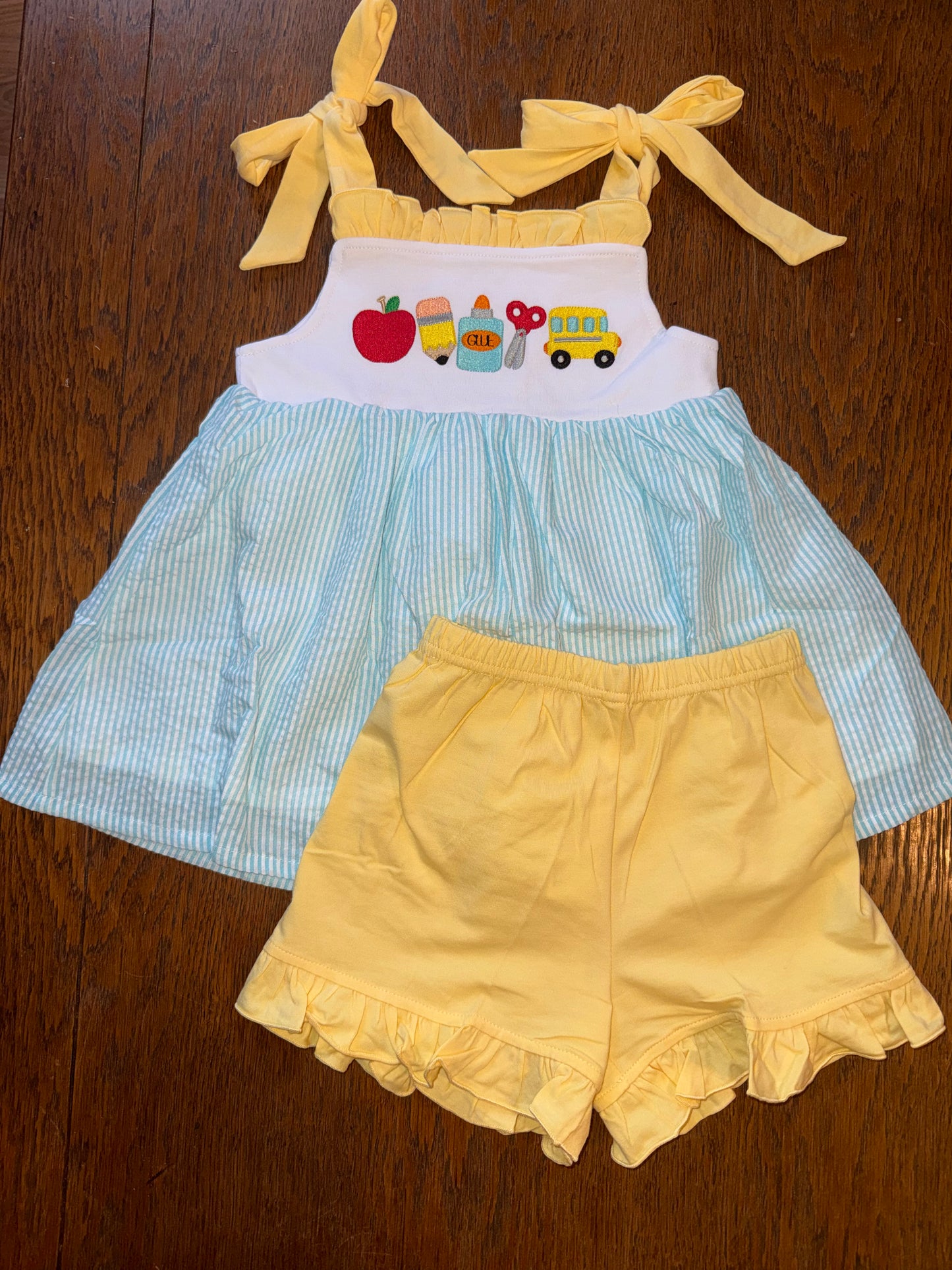 Pale Yellow & Light Blue Back To School Sets