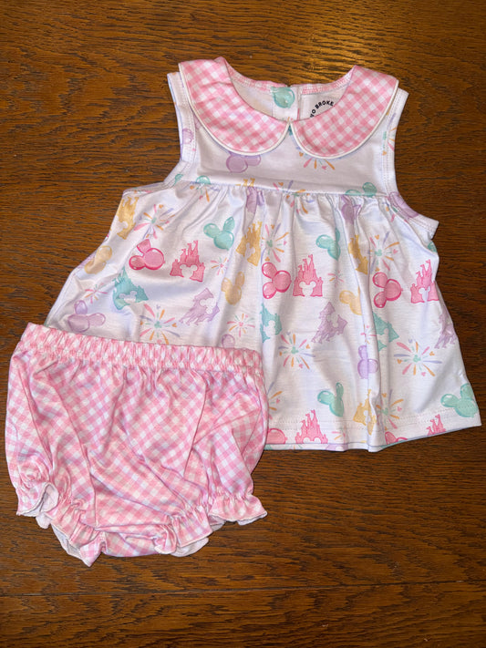 Pastel MM & Castle Plaid Bloomer Set