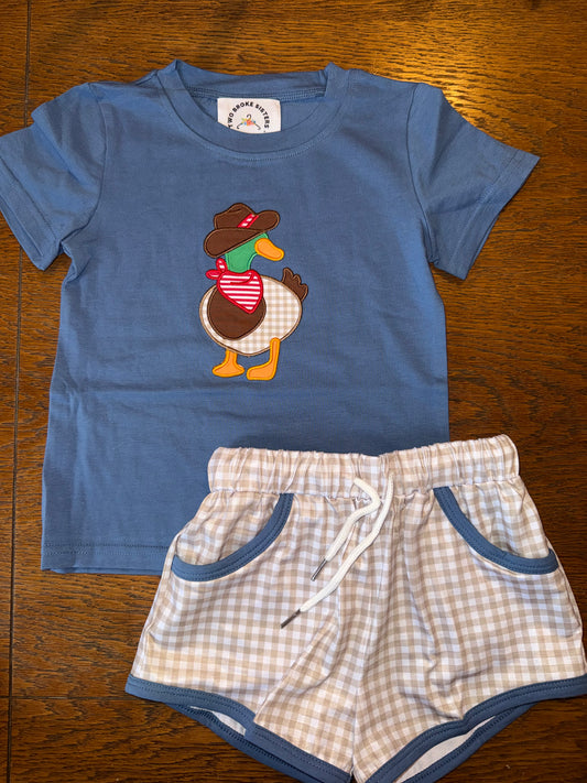 Cowboy Duck Short Set