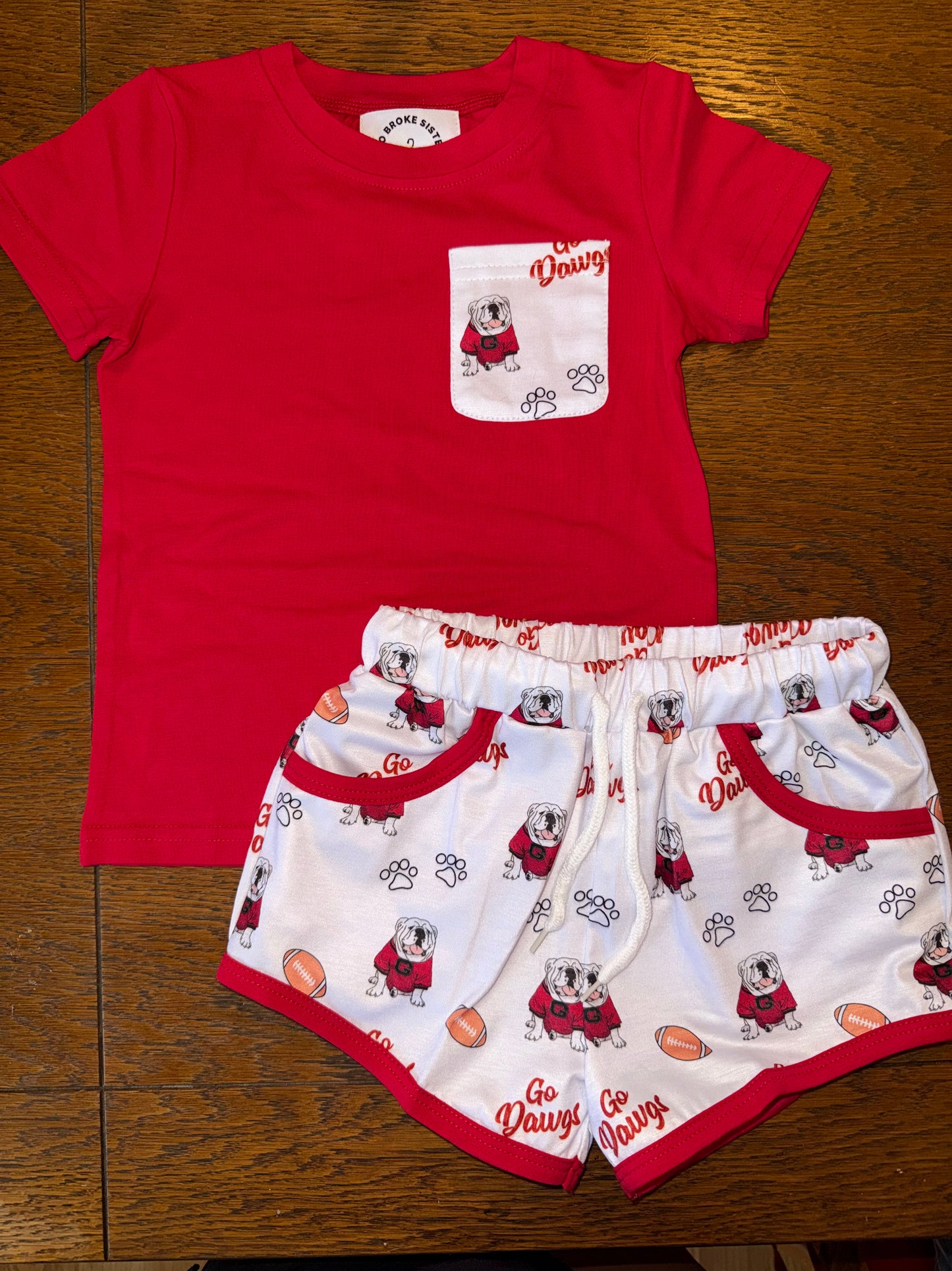 Red & White Dawgs & Footballs