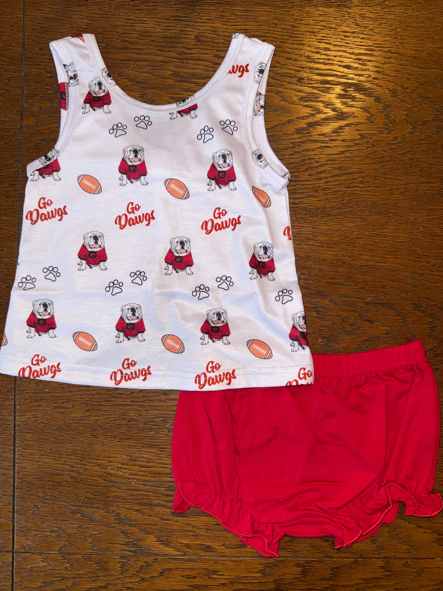 Red & White Dawgs & Footballs