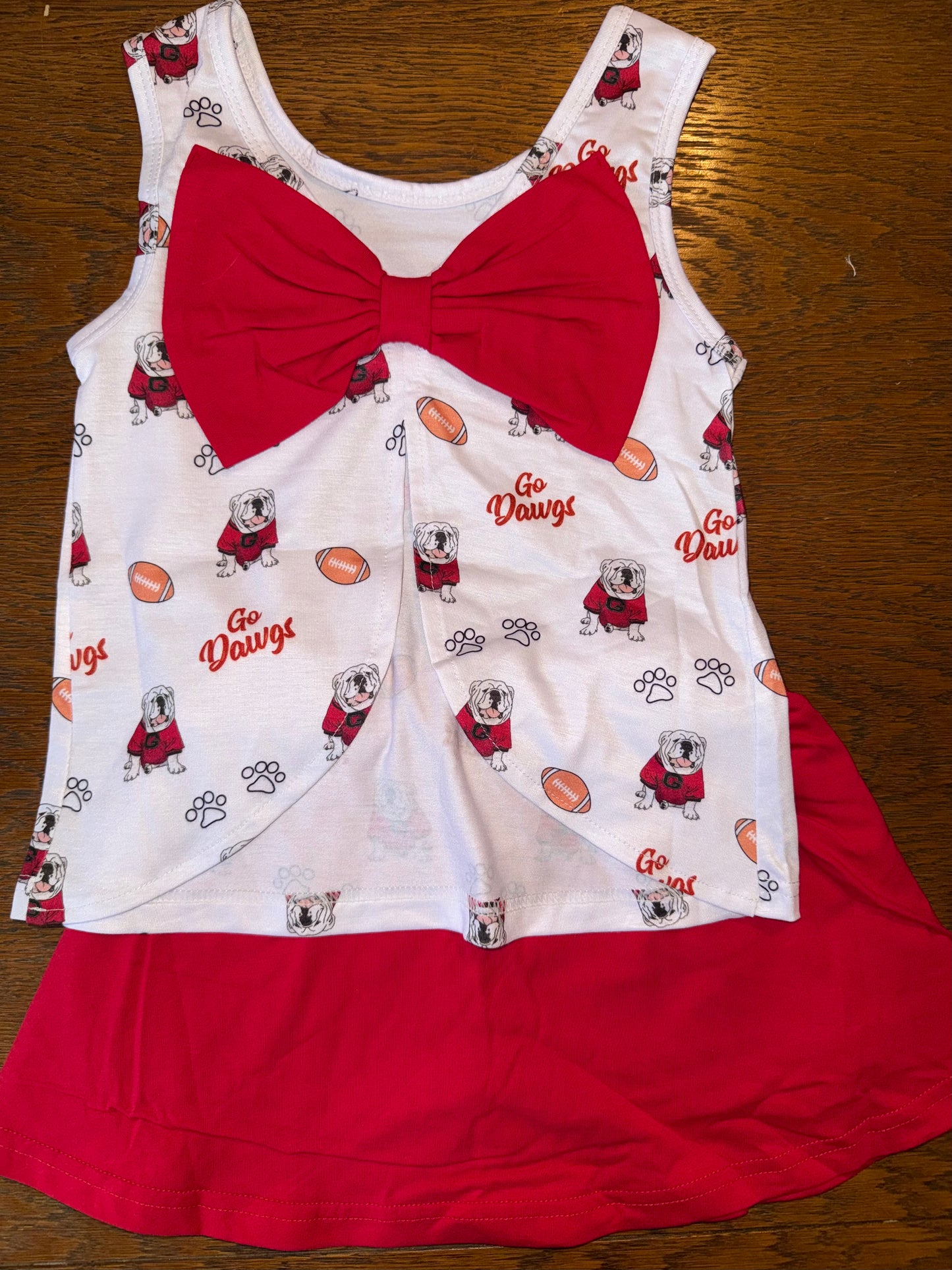 Red & White Dawgs & Footballs