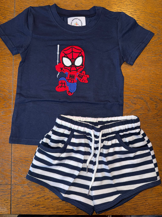 Striped Batman Short Set