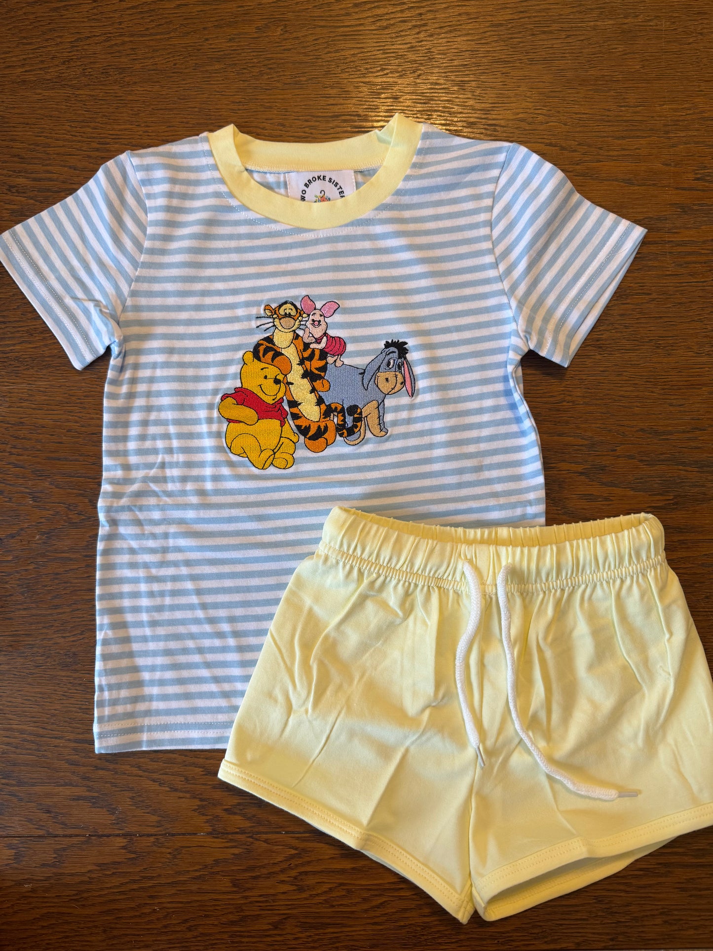 Blue Stripe Winnie & Friends
