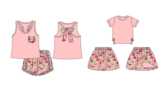 Peach Floral Sets