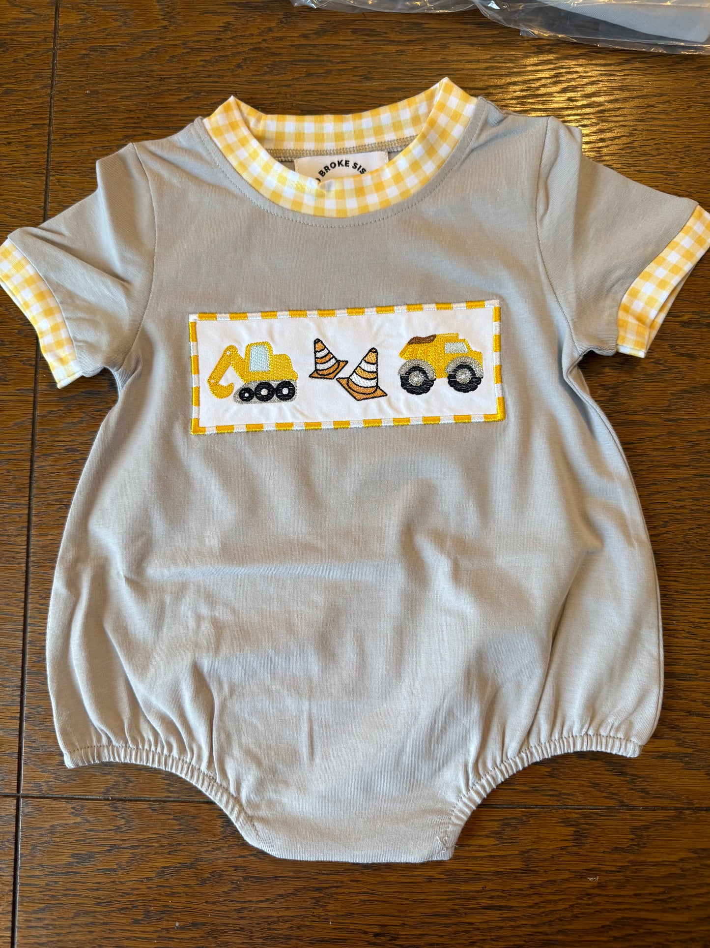 Grey & Yellow Plaid Construction