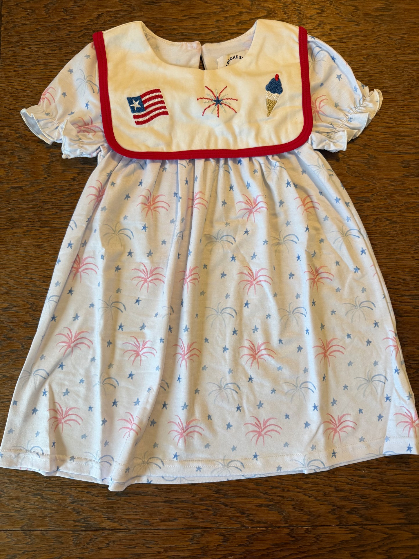 White Fireworks, Flag & Ice Cream Dress