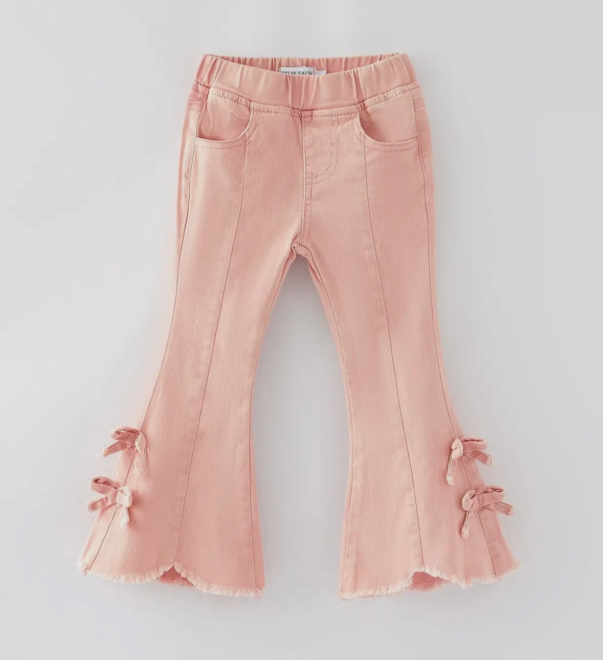 Girls Pink Flared Jeans