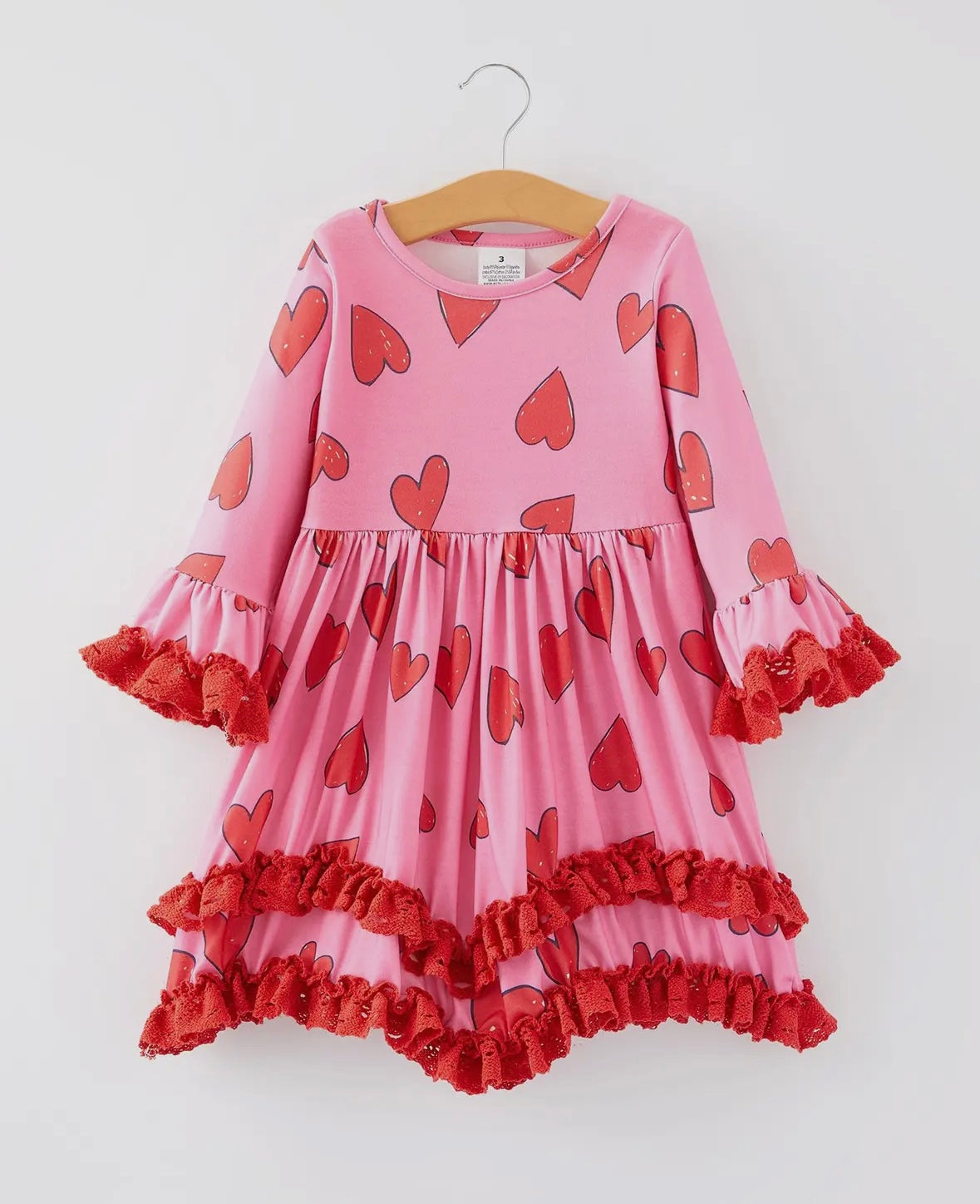 Pink & Red Frilly Heart Dress